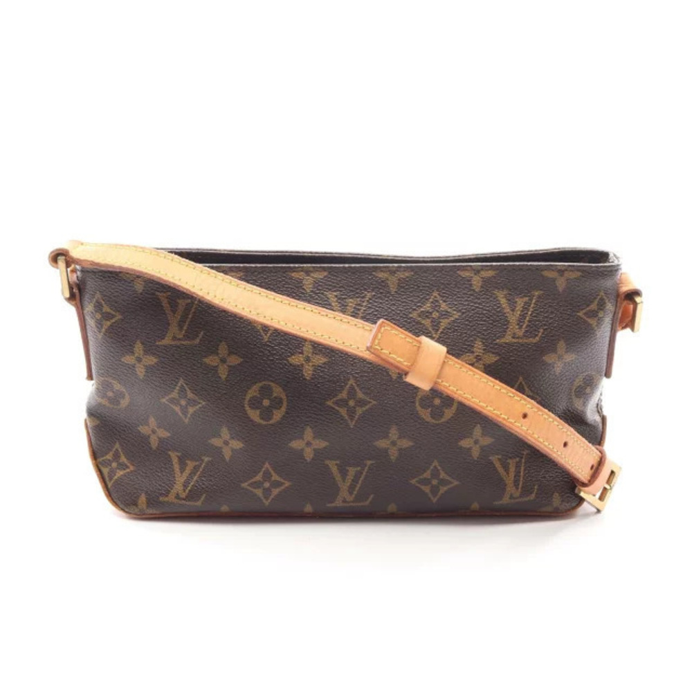 Louis Vuitton Trotteur Shoulder Bag Canvas Leather Monogram Brown
